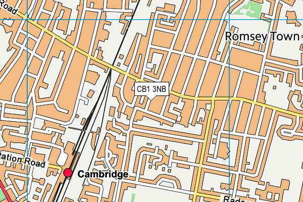 CB1 3NB map - OS VectorMap District (Ordnance Survey)