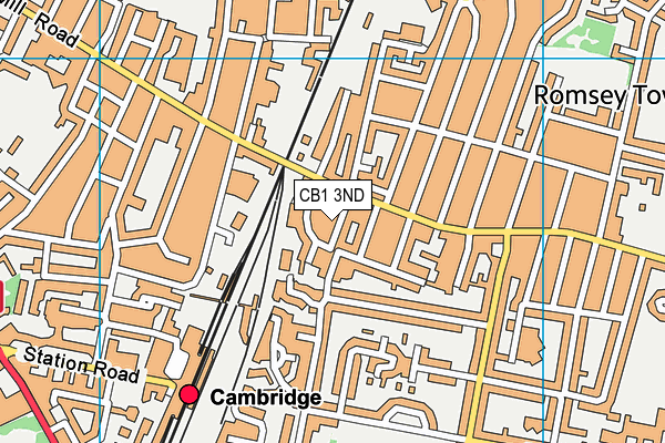 CB1 3ND map - OS VectorMap District (Ordnance Survey)