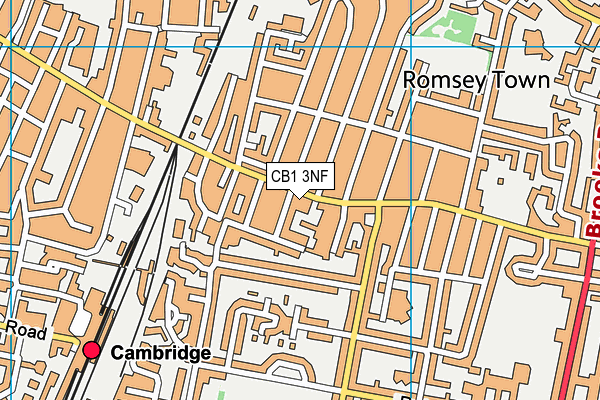 CB1 3NF map - OS VectorMap District (Ordnance Survey)