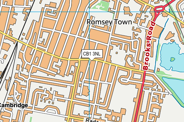 CB1 3NL map - OS VectorMap District (Ordnance Survey)