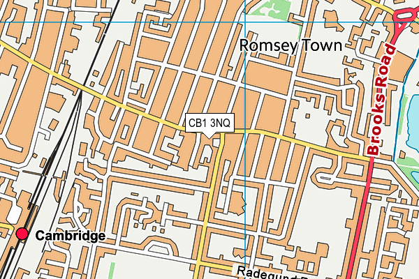 CB1 3NQ map - OS VectorMap District (Ordnance Survey)