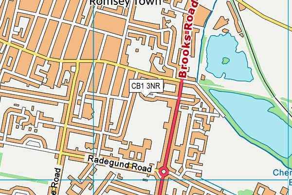 CB1 3NR map - OS VectorMap District (Ordnance Survey)