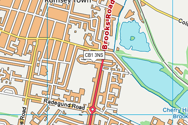 CB1 3NS map - OS VectorMap District (Ordnance Survey)