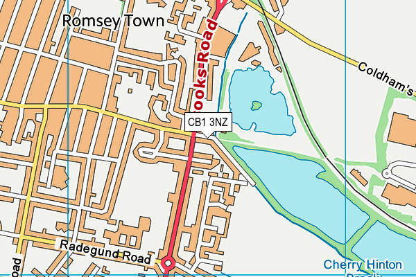 CB1 3NZ map - OS VectorMap District (Ordnance Survey)