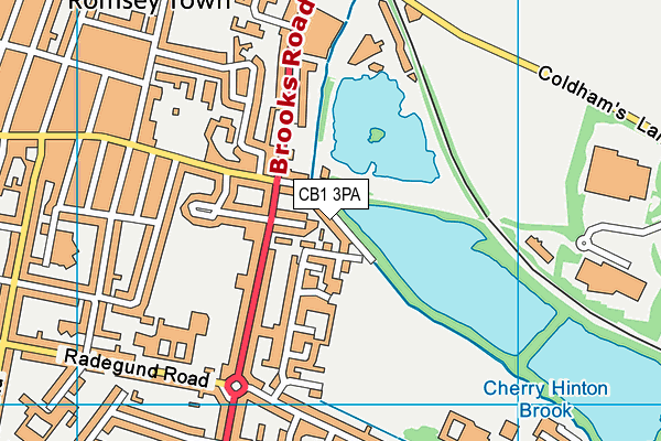 CB1 3PA map - OS VectorMap District (Ordnance Survey)