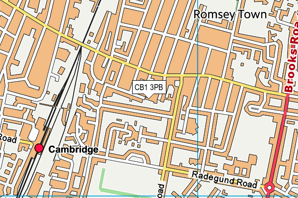 CB1 3PB map - OS VectorMap District (Ordnance Survey)