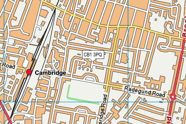 CB1 3PQ map - OS VectorMap District (Ordnance Survey)