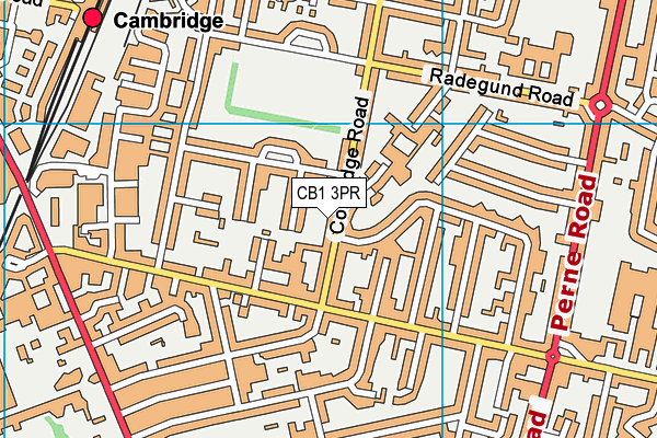 CB1 3PR map - OS VectorMap District (Ordnance Survey)