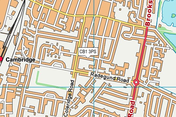 CB1 3PS map - OS VectorMap District (Ordnance Survey)