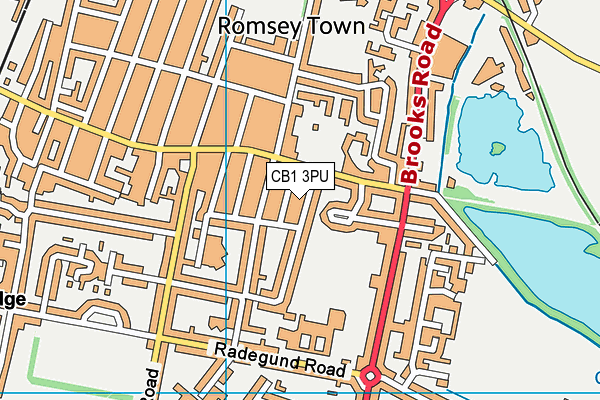 CB1 3PU map - OS VectorMap District (Ordnance Survey)