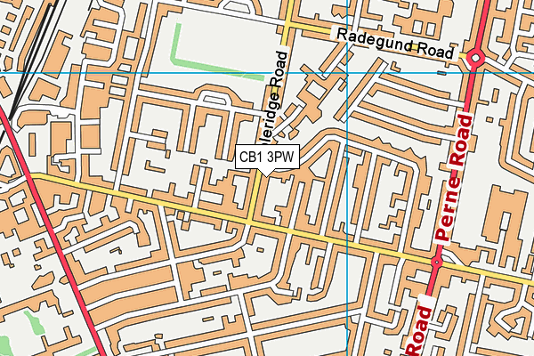 CB1 3PW map - OS VectorMap District (Ordnance Survey)