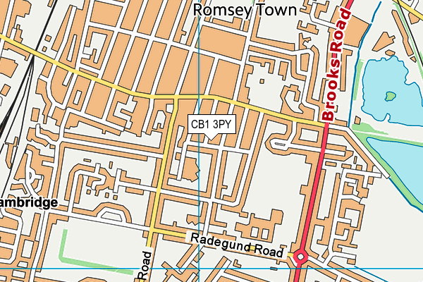 CB1 3PY map - OS VectorMap District (Ordnance Survey)