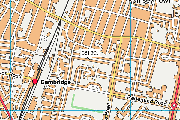 CB1 3QJ map - OS VectorMap District (Ordnance Survey)