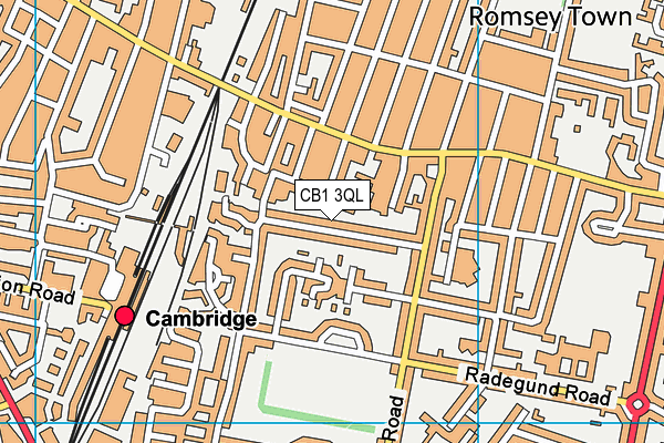 CB1 3QL map - OS VectorMap District (Ordnance Survey)