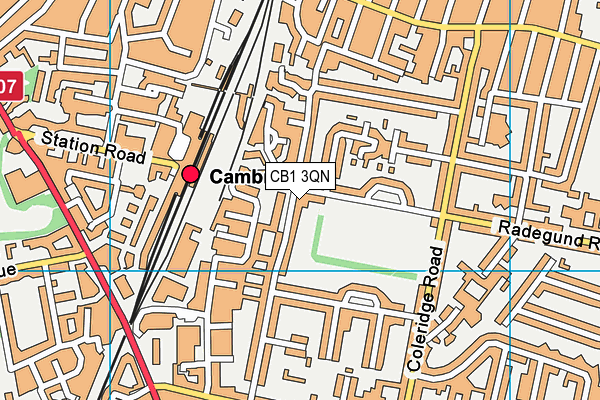 CB1 3QN map - OS VectorMap District (Ordnance Survey)