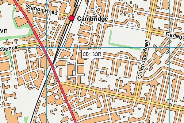 CB1 3QR map - OS VectorMap District (Ordnance Survey)