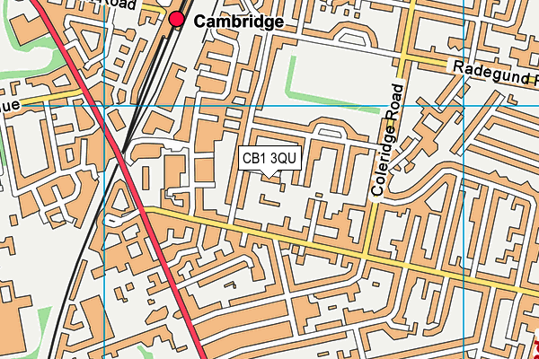 CB1 3QU map - OS VectorMap District (Ordnance Survey)