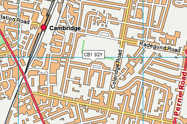 CB1 3QY map - OS VectorMap District (Ordnance Survey)