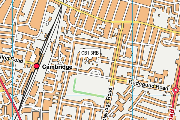 CB1 3RB map - OS VectorMap District (Ordnance Survey)