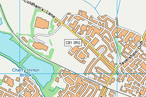 CB1 3RG map - OS VectorMap District (Ordnance Survey)