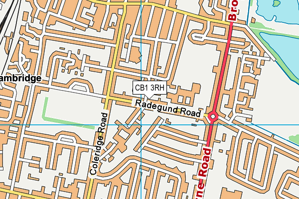 CB1 3RH map - OS VectorMap District (Ordnance Survey)