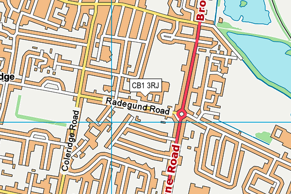 Coleridge Community College map (CB1 3RJ) - OS VectorMap District (Ordnance Survey)