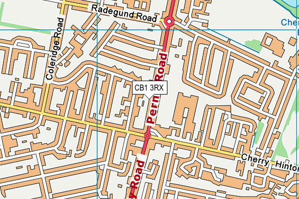 CB1 3RX map - OS VectorMap District (Ordnance Survey)