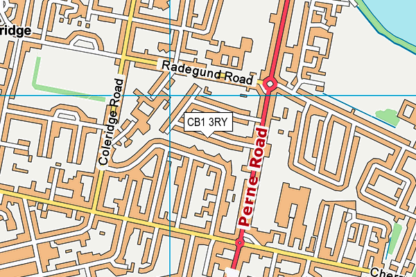 CB1 3RY map - OS VectorMap District (Ordnance Survey)