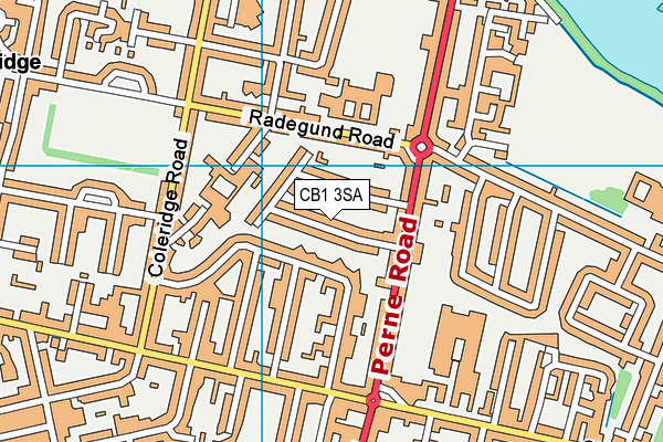 CB1 3SA map - OS VectorMap District (Ordnance Survey)