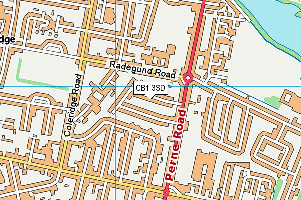 CB1 3SD map - OS VectorMap District (Ordnance Survey)