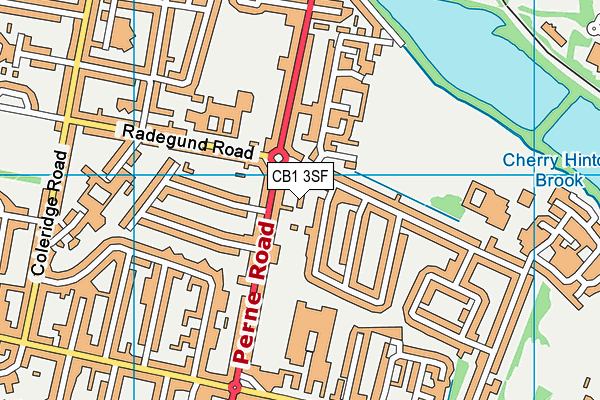 CB1 3SF map - OS VectorMap District (Ordnance Survey)