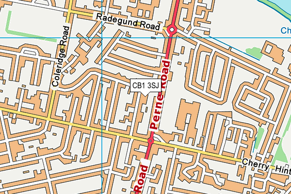 CB1 3SJ map - OS VectorMap District (Ordnance Survey)