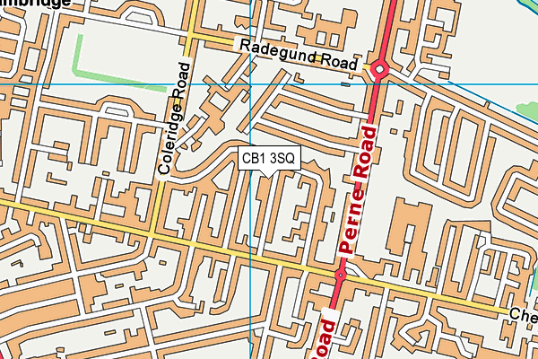 CB1 3SQ map - OS VectorMap District (Ordnance Survey)