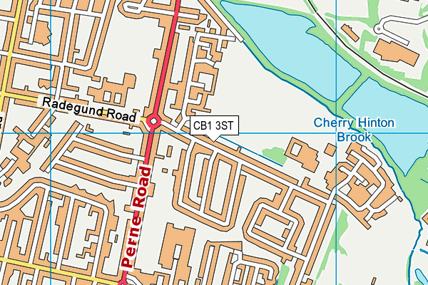 CB1 3ST map - OS VectorMap District (Ordnance Survey)