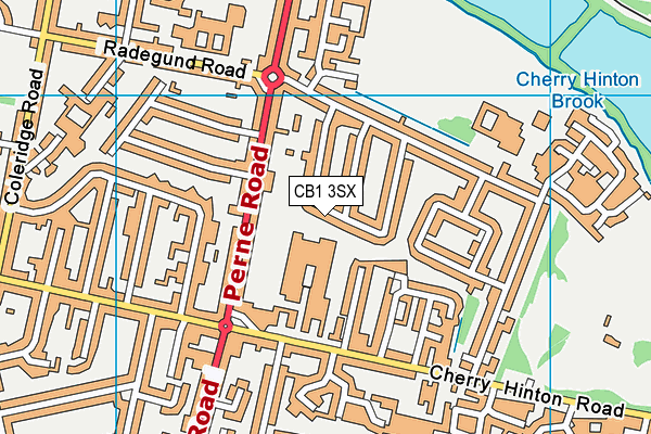 CB1 3SX map - OS VectorMap District (Ordnance Survey)