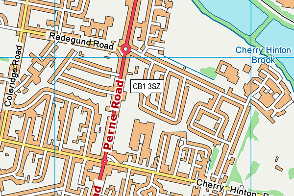 CB1 3SZ map - OS VectorMap District (Ordnance Survey)