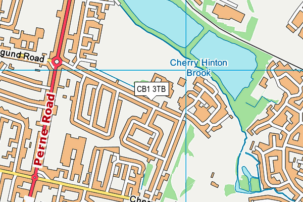 CB1 3TB map - OS VectorMap District (Ordnance Survey)
