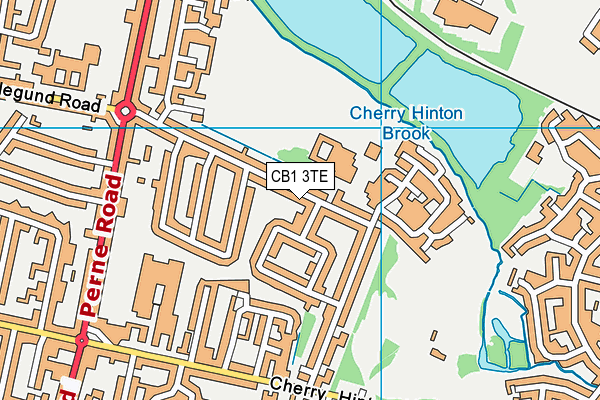 CB1 3TE map - OS VectorMap District (Ordnance Survey)