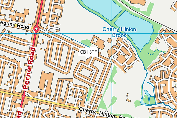 CB1 3TF map - OS VectorMap District (Ordnance Survey)