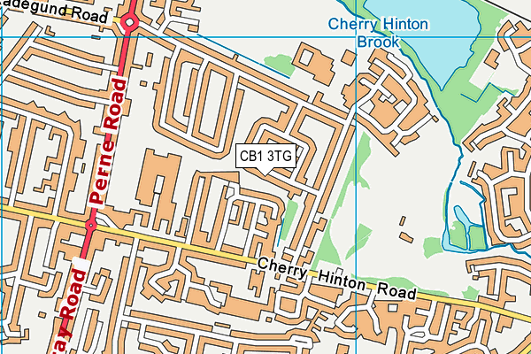 CB1 3TG map - OS VectorMap District (Ordnance Survey)