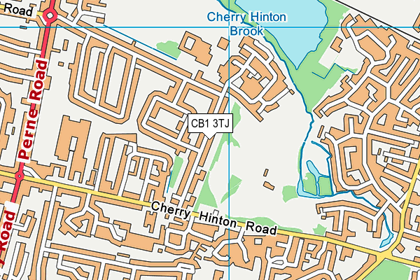 CB1 3TJ map - OS VectorMap District (Ordnance Survey)