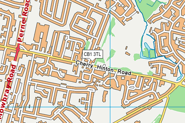 CB1 3TL map - OS VectorMap District (Ordnance Survey)