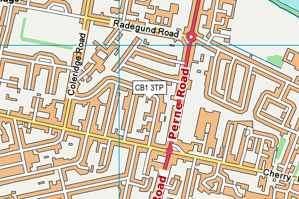 CB1 3TP map - OS VectorMap District (Ordnance Survey)