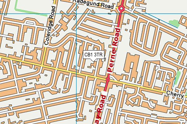 CB1 3TR map - OS VectorMap District (Ordnance Survey)