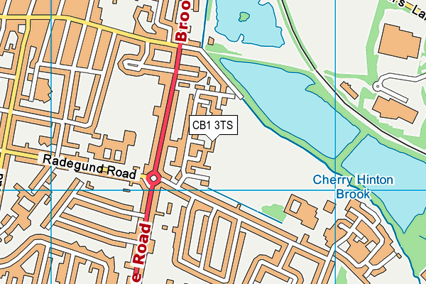 CB1 3TS map - OS VectorMap District (Ordnance Survey)