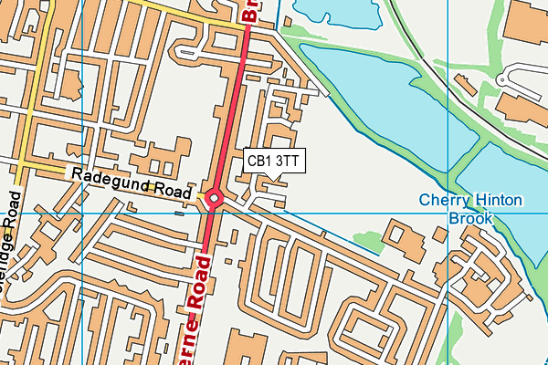 CB1 3TT map - OS VectorMap District (Ordnance Survey)