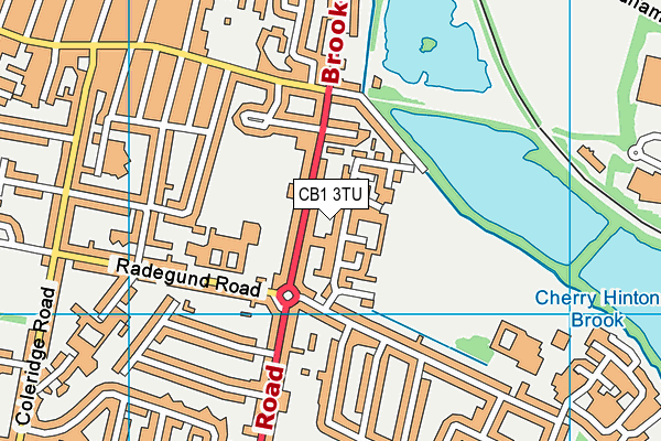 CB1 3TU map - OS VectorMap District (Ordnance Survey)