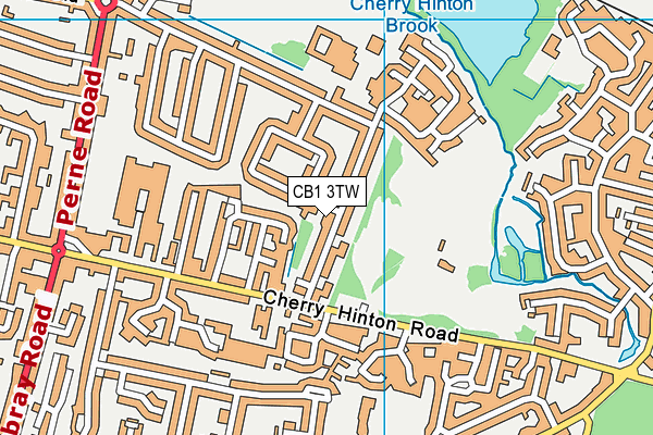 CB1 3TW map - OS VectorMap District (Ordnance Survey)