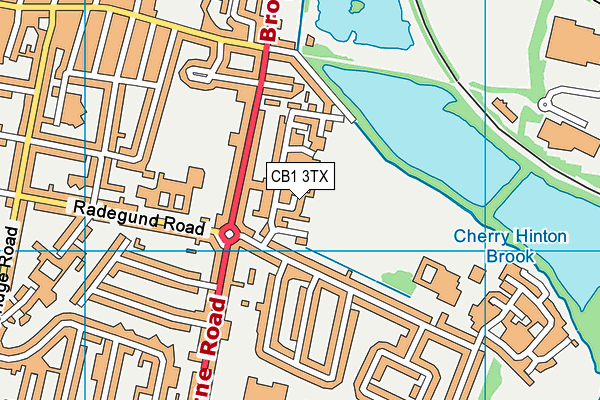 CB1 3TX map - OS VectorMap District (Ordnance Survey)