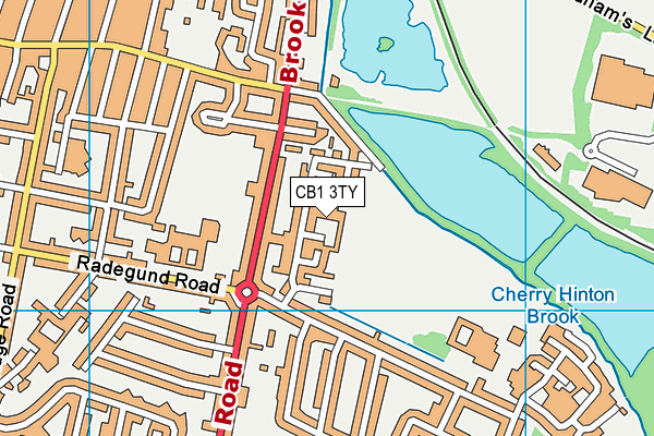 CB1 3TY map - OS VectorMap District (Ordnance Survey)